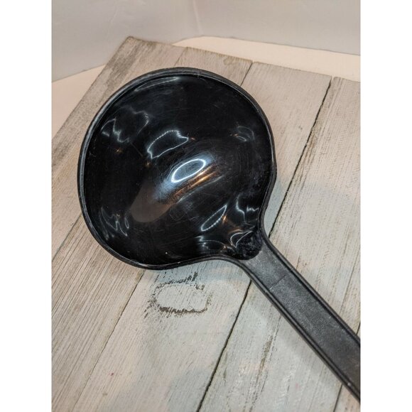 Black Nylon Soup Ladle Spoon Utensil 12" Wide - Picture 3 of 8